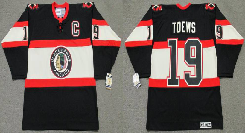 2019 Men Chicago Blackhawks 19 Toews CCM NHL jerseys